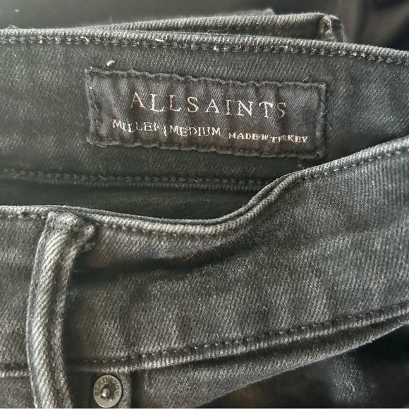 ALL SAINTS Classic Black Skinny Jeans - Picture 10 of 10